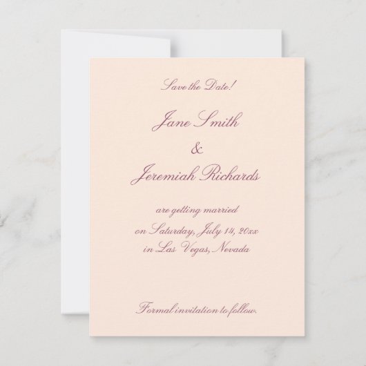 Venetiaanse Sunset Save-the-Date Kaarten (Achterkant)