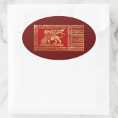 Venetiaanse vlag ovale sticker (Tas)
