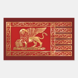 Venetiaanse vlag rechthoekige sticker