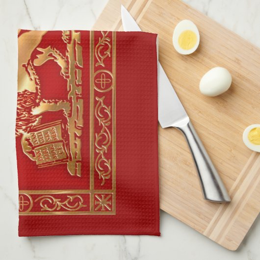 Venetiaanse vlag theedoek (Quarter Fold)