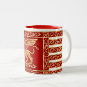 Venetiaanse vlag tweekleurige koffiemok (Voorkant rechts)