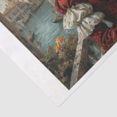 Venetiaanse vrouw in weelderige renaissance jurk tissuepapier (Detail)