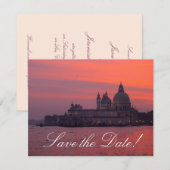 Venetiaanse zonsondergang Save-the-Date kaarten (Voorkant / Achterkant)