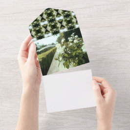 Venetiaansekanalen groene rozen gevouwen kaart