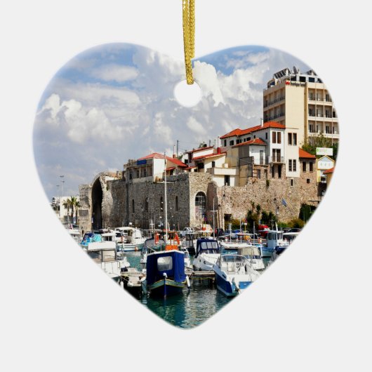 Venetian arsenalharbour Heraklion Kreta Griekenlan Keramisch Ornament (Voorkant)