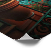 Venetian Balcony Sunset Canal View Art Poster (Hoek)