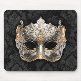 Venetian Ball Mask in Silver Muismat