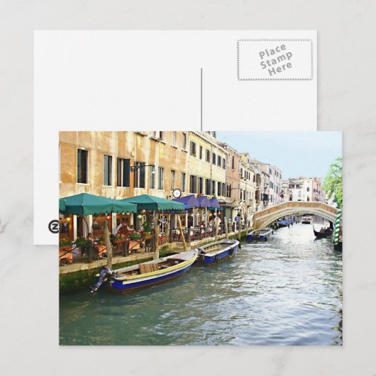 Venetian Cafes Briefkaart (Voorkant / Achterkant)