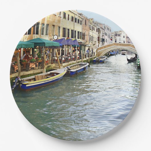 Venetian Cafes Papieren Bordje (Voorkant)