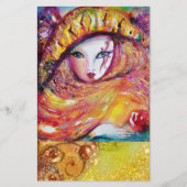 VENETIAN CARNIVAL MASK IN GOLD YELLOW STATIONERIE BRIEFPAPIER (Voorkant)