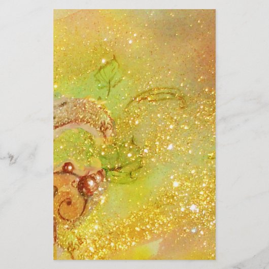 VENETIAN CARNIVAL MASK IN GOLD YELLOW STATIONERIE BRIEFPAPIER (Achterkant)