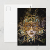 Venetian Carnival Masker Briefkaart (Voorkant / Achterkant)