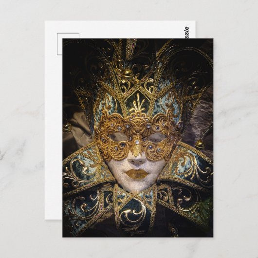 Venetian Carnival Masker Briefkaart (Voorkant / Achterkant)