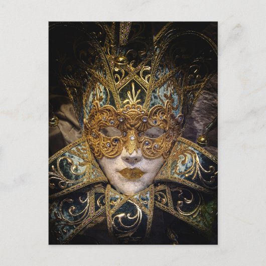 Venetian Carnival Masker Briefkaart (Voorkant)