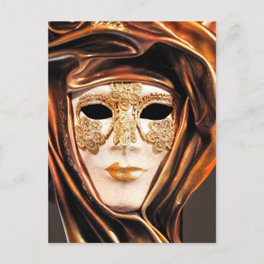 Venetian Carnival Masker Briefkaart (Voorkant)