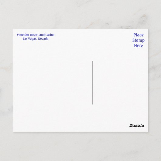 Venetian Casino Little Italy Las Vegas Briefkaart (Achterkant)
