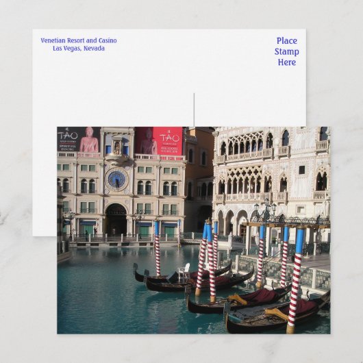 Venetian Casino Little Italy Las Vegas Briefkaart (Voorkant / Achterkant)