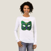 Venetian Cat Mask Mardi Gras T-Shirt (Voorkant)