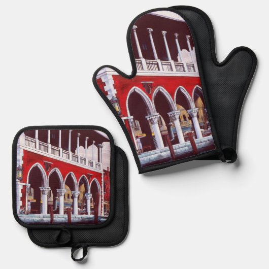Venetian Charm Ovenwant & Pannenlap Set (Voorkant / Achterkant)