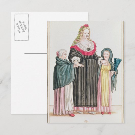 Venetian Courtesan Briefkaart (Voorkant / Achterkant)