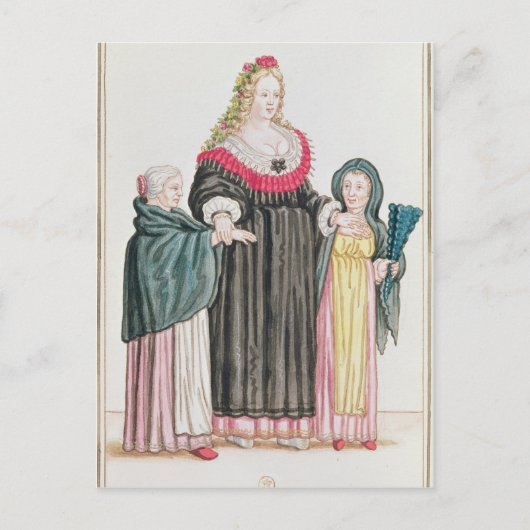 Venetian Courtesan Briefkaart (Voorkant)