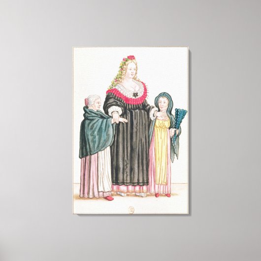 Venetian Courtesan Canvas Afdruk (Voorkant)