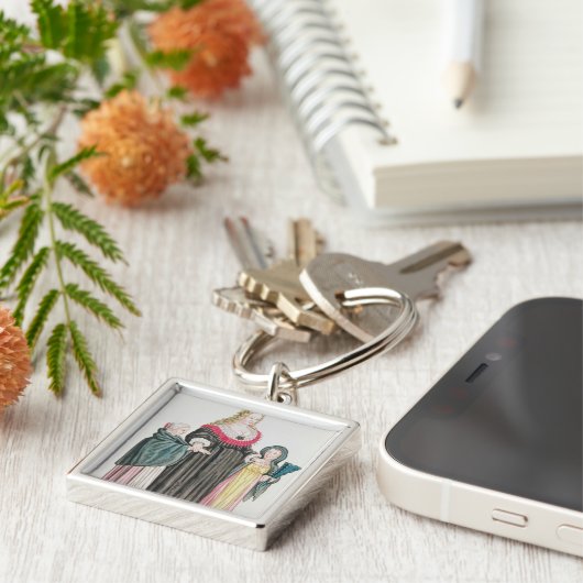 Venetian Courtesan Sleutelhanger (Zijkant)