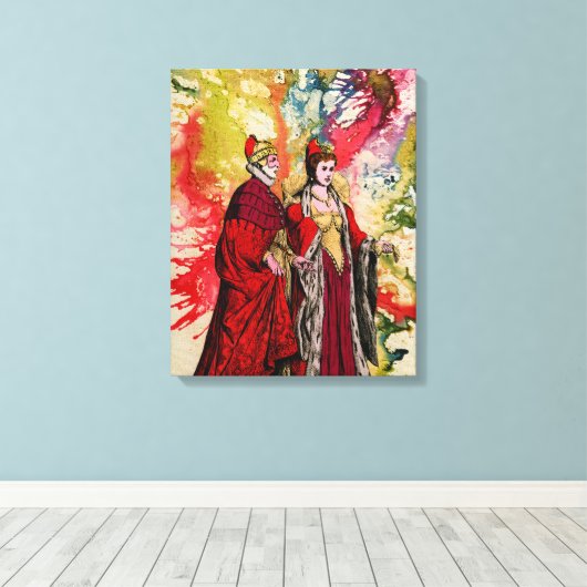 Venetian Doge en Dogeressa door Michael Moffa Canvas Afdruk (Insitu (Houten vloer))