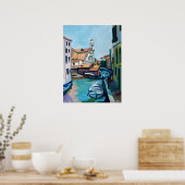 Venetian Gondola Boatyard Poster (Keuken)