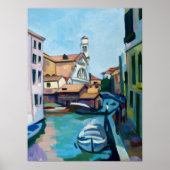 Venetian Gondola Boatyard Poster (Voorkant)