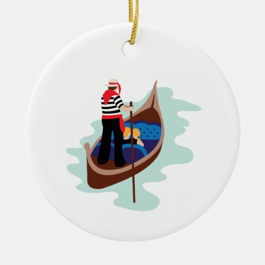 Venetian Gondola Keramisch Ornament (Voorkant)