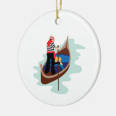 Venetian Gondola Keramisch Ornament (Links)