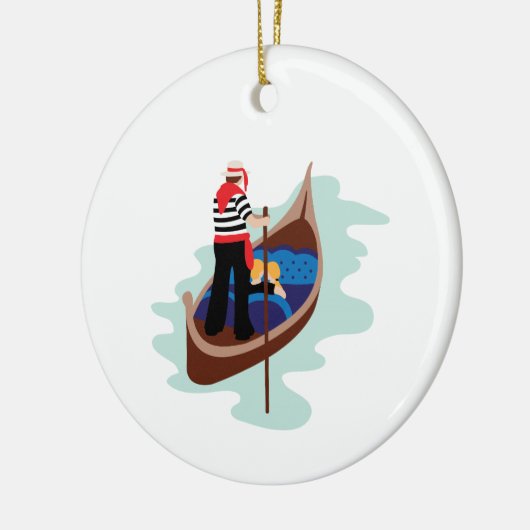 Venetian Gondola Keramisch Ornament (Links)