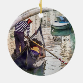 Venetian Gondola Venice Italië Canal Keramisch Ornament