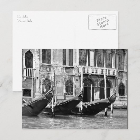 Venetian Gondolas Briefkaart (Voorkant / Achterkant)