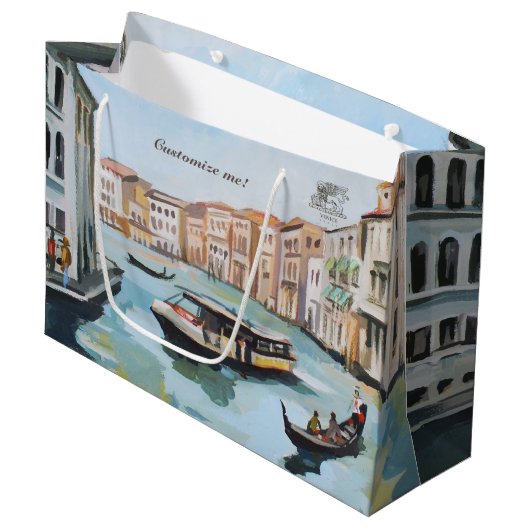 Venetian Gondolas en Vaporetto Groot Cadeauzakje (Voorkant Gekanteld)
