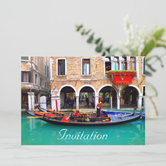 Venetian Gondolas Kaart (Staand voorkant)