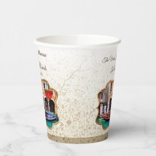 Venetian Gondolas Papieren Bekers (Links)