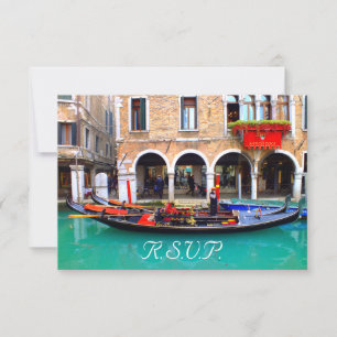 Venetian Gondolas - RSVP-kaarten RSVP Kaartje