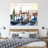 Venetian Gondolas van Palazzo Ducale Venice Canvas Afdruk (Insitu (Slaapkamer))