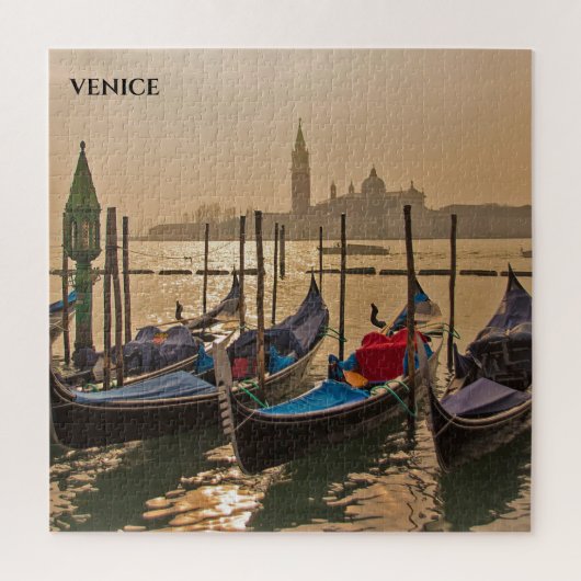Venetian Gondolas, Venetië Italië Jigzaag Puzzle Legpuzzel (Verticaal)