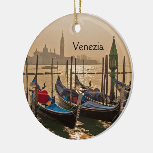Venetian Gondolas Venice Italië Waterfront Ceramic Keramisch Ornament (Links)