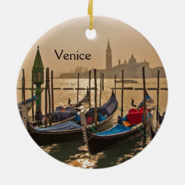 Venetian Gondolas Venice Italië Waterfront Ceramic Keramisch Ornament