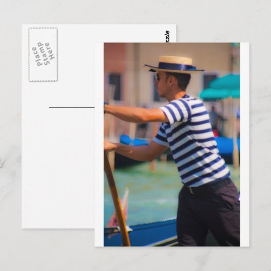 Venetian Gondolier Briefkaart (Voorkant / Achterkant)
