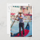 Venetian Gondolier Briefkaart (Voorkant / Achterkant)