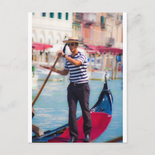 Venetian Gondolier Briefkaart (Voorkant)
