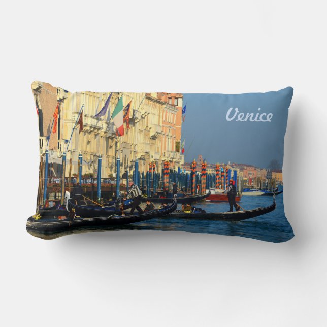 Venetian Gondoliers op Canal Grande Kussen (Voorkant)