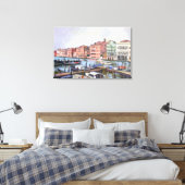 Venetian Grand Canal Canvas Afdruk (Insitu (Slaapkamer))