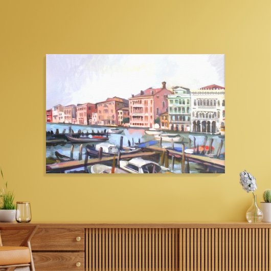 Venetian Grand Canal Canvas Afdruk (Insitu (Woonkamer))
