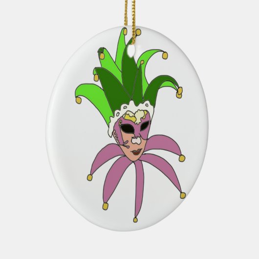 Venetian Jester Mask 2 Keramisch Ornament (Rechts)